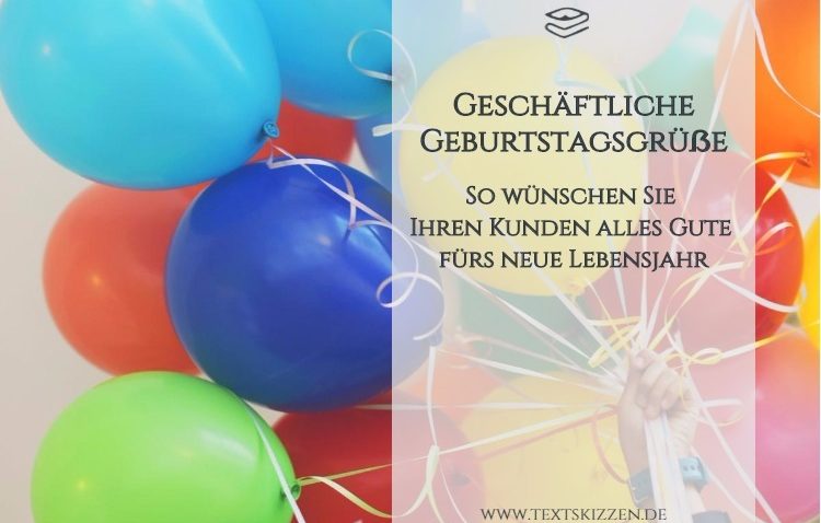 Geschäftliche Geburtstagsgrüße: Foto von bunten Luftballons und Luftschlangen