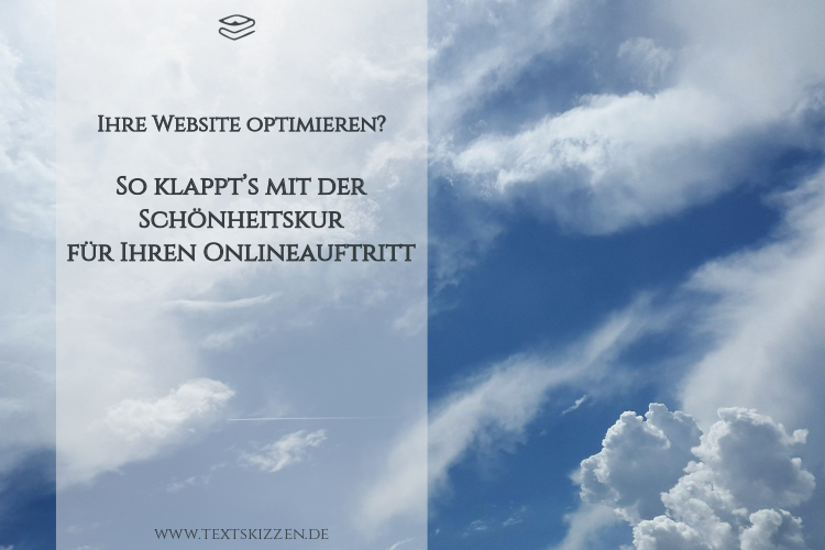 Website optimieren: Schönheitskur für Ihren Onlineauftritt; Ausschnitt eines Wolkenhimmels