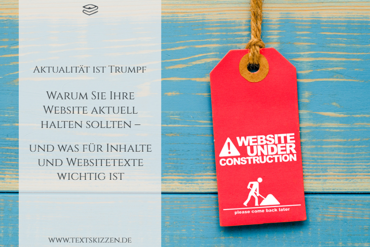 Website aktuell halten: rotes Schild mit Aufschrift Website under Construction