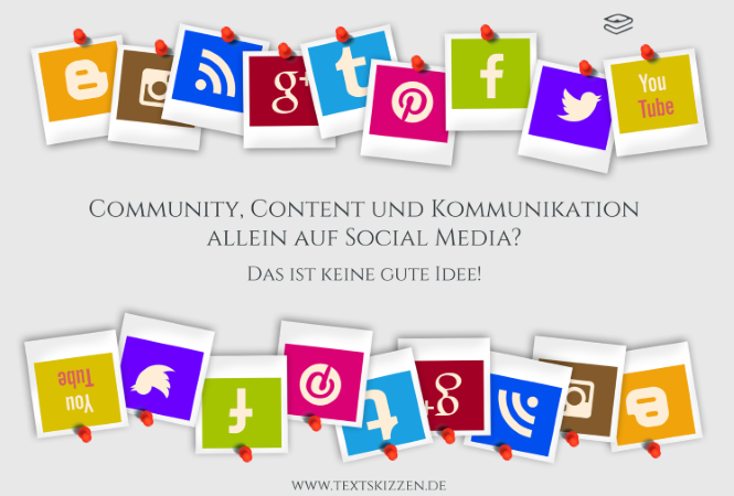 Social-Media-Alternativen: Social-Media-Icons, darunter Facebook, Twitter, Pinterest, Google Plus und YouTube